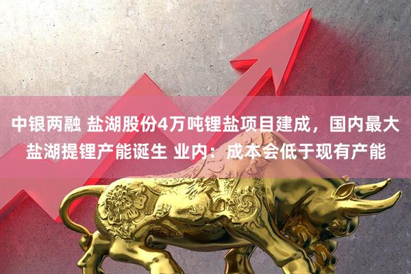 中银两融 盐湖股份4万吨锂盐项目建成，国内最大盐湖提锂产能诞生 业内：成本会低于现有产能